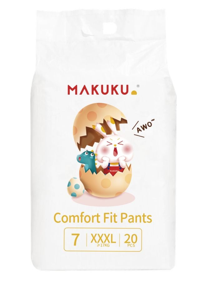 Makuku Baby Comfort XXX Large Size 7 Fit Pants Diapers For 24+ Month 17+ Kg 20 Diapers - Image 1