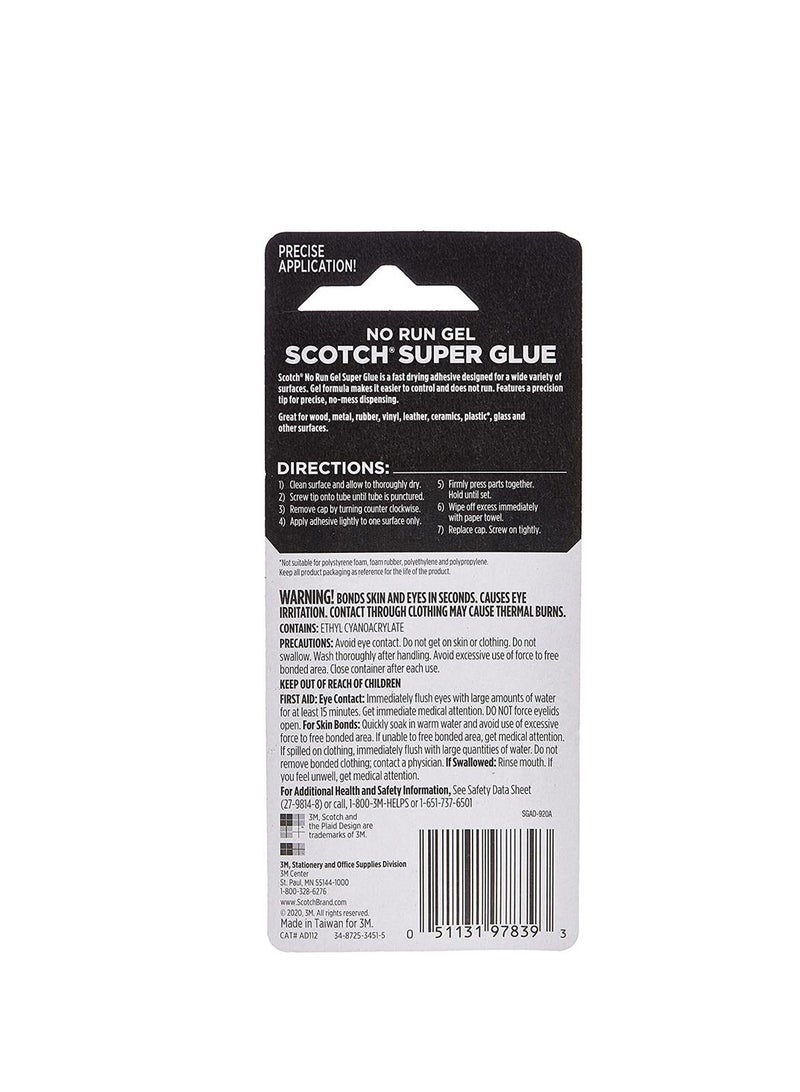 Scotch  Scotch - Super Glue Gel 0.07 oz. - Pack of 2 - Image 2