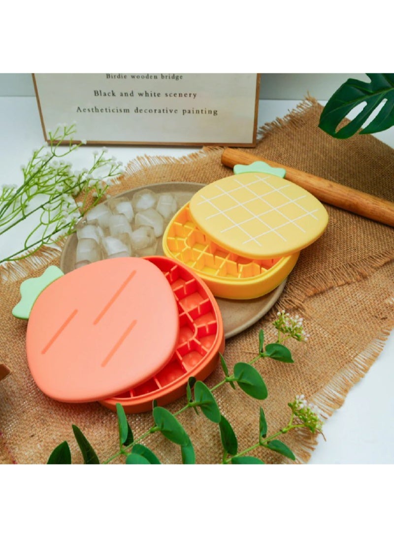 25-hole silicone pineapple-shaped ice tray with lid - Image 2