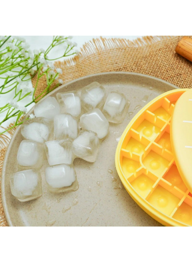 25-hole silicone pineapple-shaped ice tray with lid - Image 1