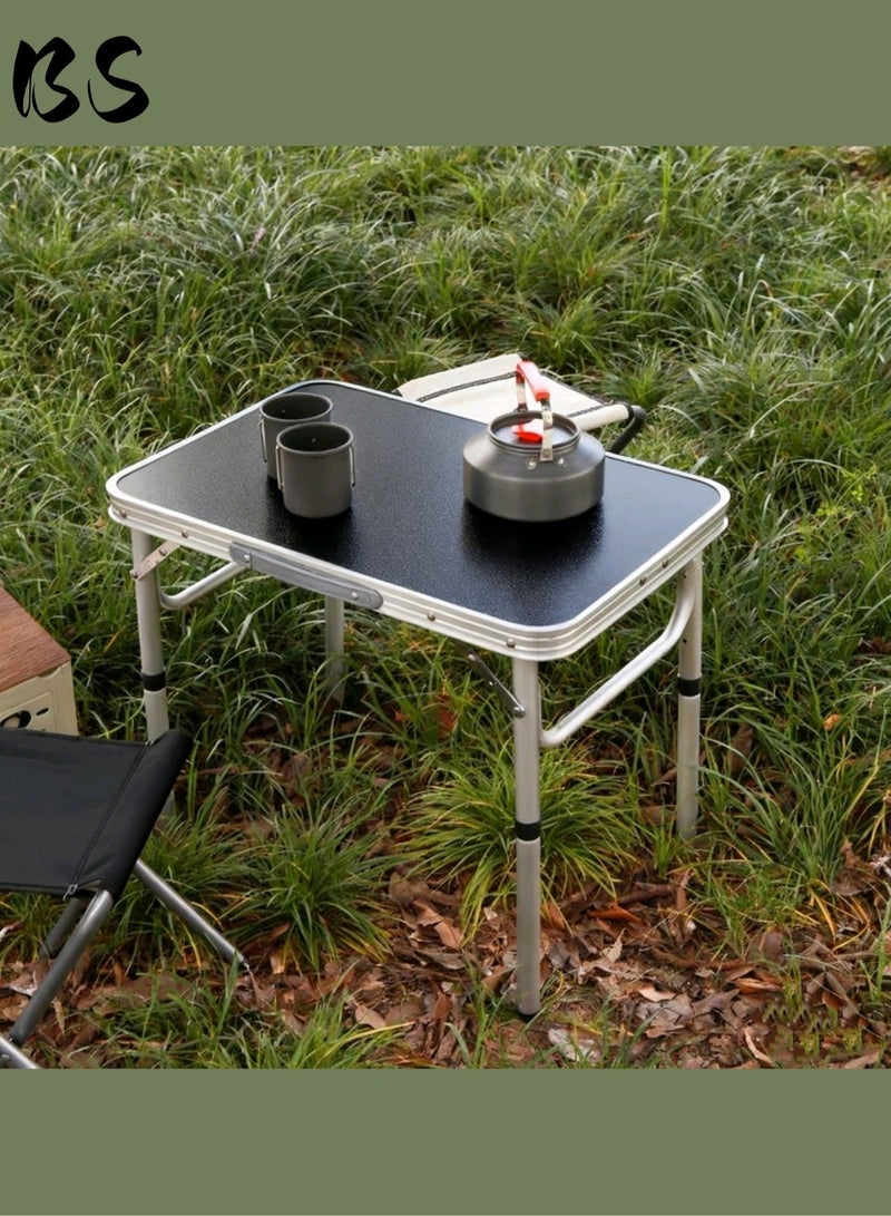 BS Emergency Supplies | (Portable emergency table)Folding camping table | Small aluminum folding table with adjustable handle height | Portable outdoor aluminum folding table | Portable light folding camping table (gray handle and black handle are randomly distributed) - Image 3