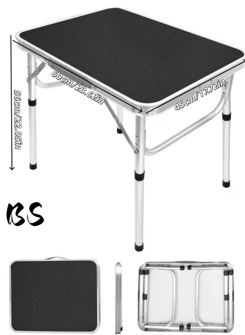 BS Emergency Supplies | (Portable emergency table)Folding camping table | Small aluminum folding table with adjustable handle height | Portable outdoor aluminum folding table | Portable light folding camping table (gray handle and black handle are randomly distributed) - Image 2