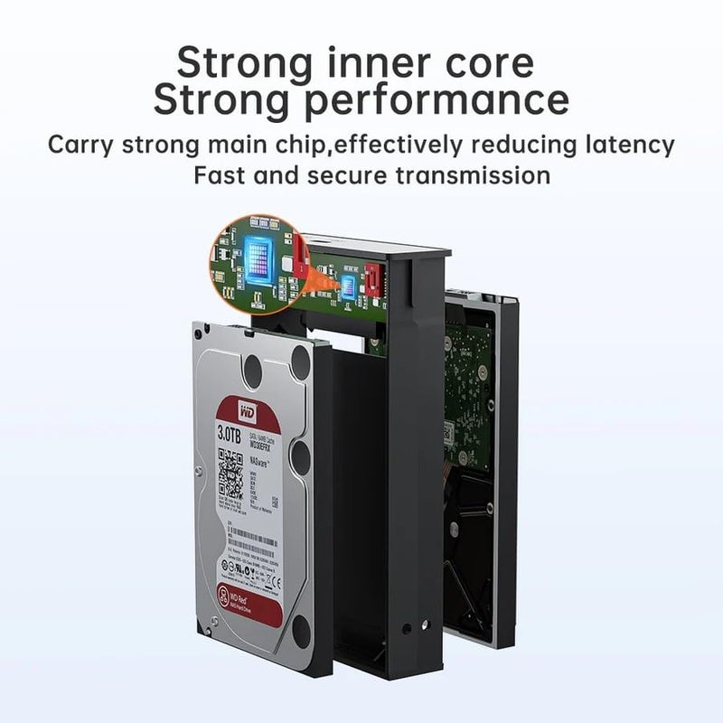 Acasis Dual Bay 2.5 Inch USB-C to SATA HDD SSD RAID Enclosure, USB 3.0, Support RAID 0/1/JBOD/SPAN, Max 5Gbps Under UASP, 2*6TB 12TB Capacity - Image 3