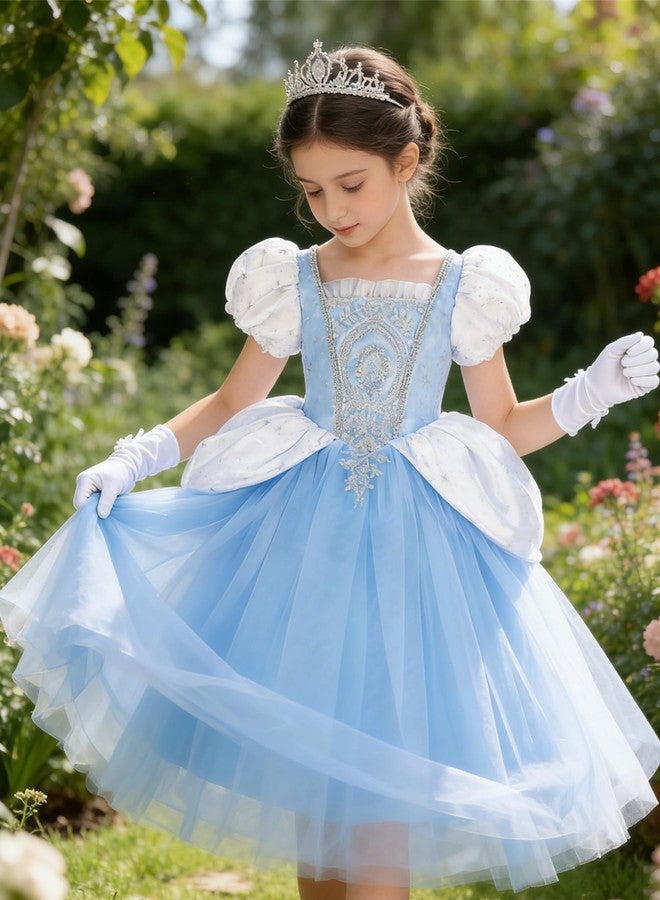 Axaxa Cinderella Costume for Girls Cinderella Dress Halloween Birthday Party Outfits - Image 5