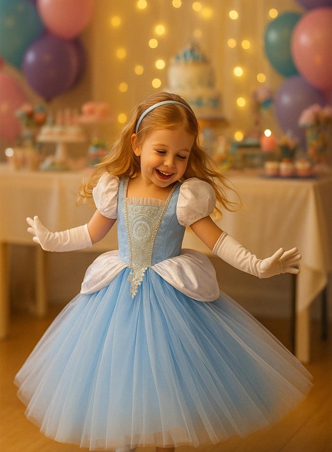 Axaxa Cinderella Costume for Girls Cinderella Dress Halloween Birthday Party Outfits - Image 3