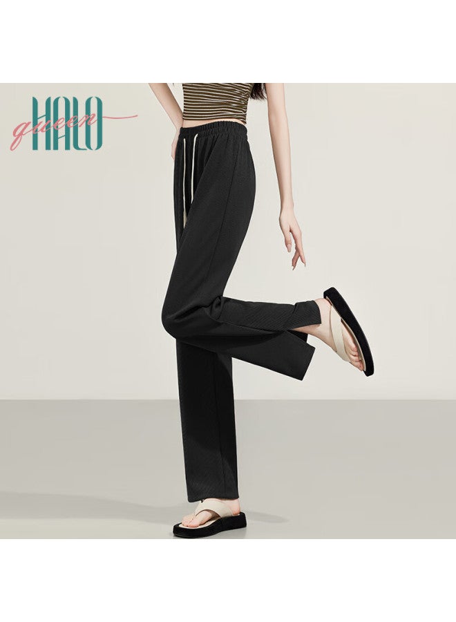 HALOQUEEN Halo Queen Women's Casual Drawstring Wide Leg Pants Spring Autumn Fashion Loose Straight Leg Pants H13qk5970 - Image 5