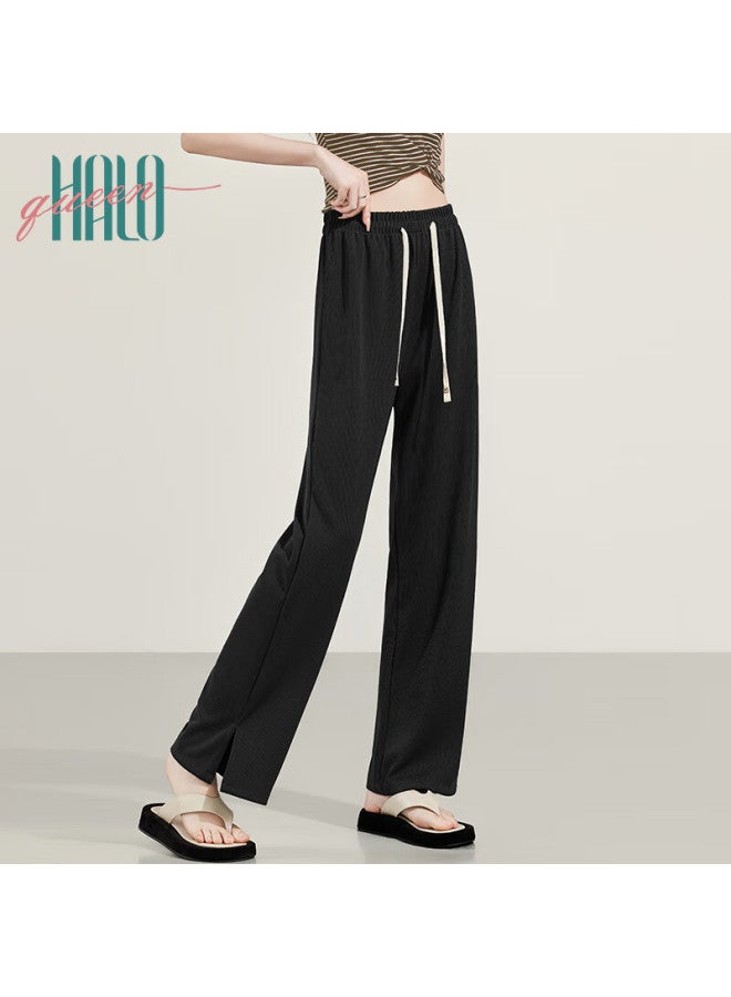 HALOQUEEN Halo Queen Women's Casual Drawstring Wide Leg Pants Spring Autumn Fashion Loose Straight Leg Pants H13qk5970 - Image 4