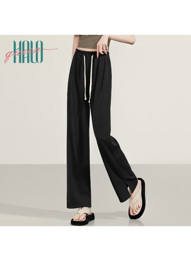 HALOQUEEN Halo Queen Women's Casual Drawstring Wide Leg Pants Spring Autumn Fashion Loose Straight Leg Pants H13qk5970 - Image 2