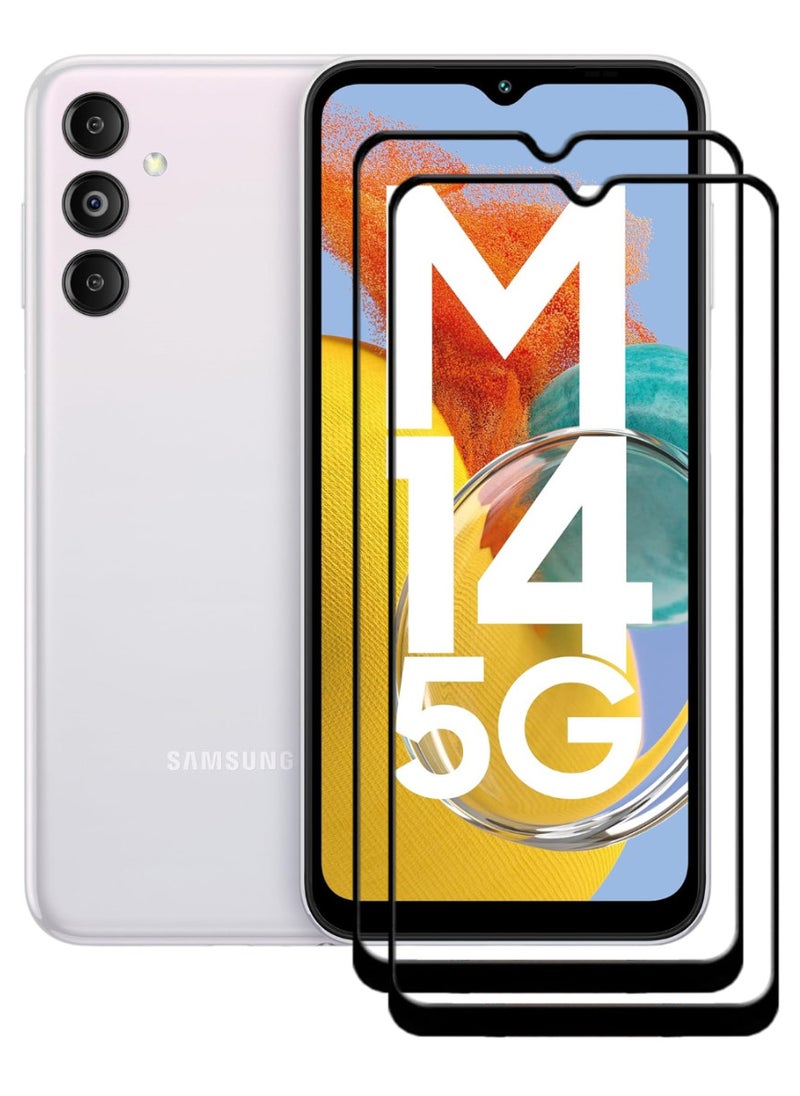 ACLIX 2 Pieces Antistatic ESD Dustproof Premium Quality High Definition Tempered Glass Screen Protector Designed For Samsung Galaxy M14 - Image 1