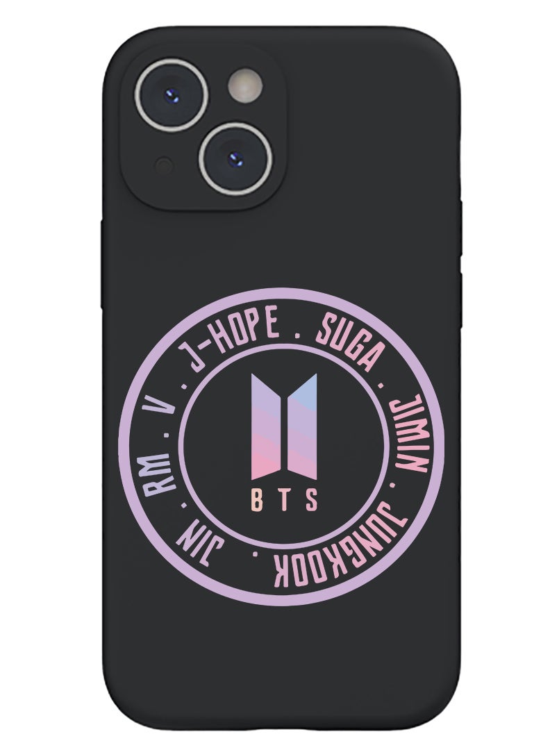 Theodor Protective Slim Fit Case Liquid Silicone Cover with Full Body Protection Anti-Scratch Shockproof Case For iPhone 14 Black  - California copy - Image 1