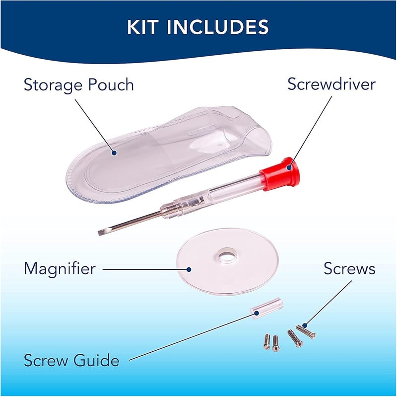Apex Glasses Repair Kit - Complete Eyeglass Repair Set with Screwdriver, Screws, Magnifying Glass, and Storage Pouch - Image 3