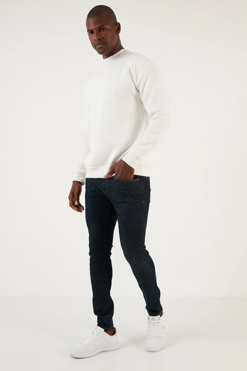 بوراتي Stretch Cotton Normal Waist Narrow Leg Slim Fit Jeans Men's Denim Trousers 1115J29NAPOLI