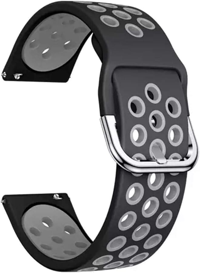 OR silicon band for Huawei watch gt 22mm and Samsung Galaxy Watch 46mm/Gear S3 frontier/Xiaomi Huami Amazfit GTR47mm and Stratos 2 22mm black color