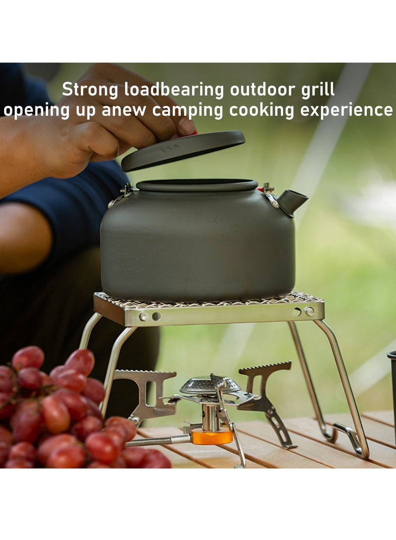 Loquat Foldable Camping Grill,Portable 304 Stainless Steel Grill, Carrying Storage Bag,Suitable for Outdoor Picnicking,Camping, Fishing Travel (Silver) - Image 4