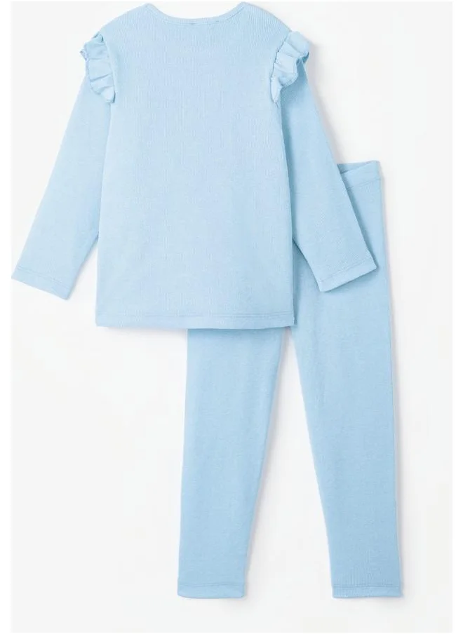 JUNE June Girl's Ribbed 2-Piece Set