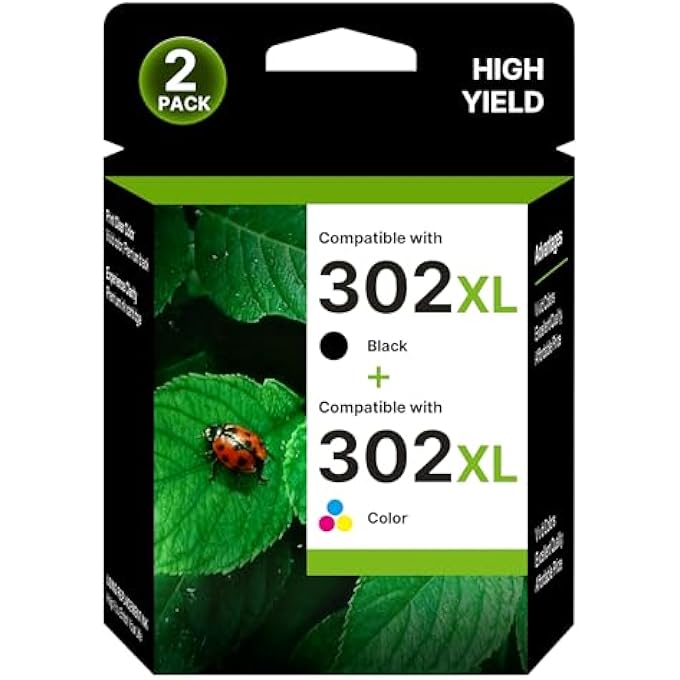 302 XL FOR HP 302 PRINTER CARTRIDGES MULTIPACK 302XL CARTRIDGE FOR HP ENVY 4525 4520 4522 4527 4524 DESKJET 3630 3636 3638 3639 OFFICEJET 3830 3831 3833 (1 BLACK 1 BLACK 1 2 PACK COLOR,2PACKINK - Image 2