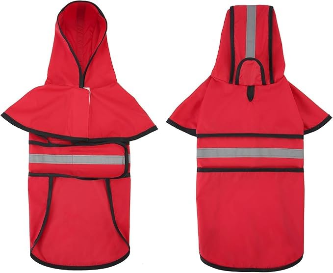 DOGGO BITE Dog Raincoat for Giant Dogs | Waterproof & Windproof Reflective Dog Jacket with Hood | Adjustable Outdoor Rain Wear for Dogs | Pet Coat for Monsoon, Travel & Walks | Length: 30 Inch - Image 3