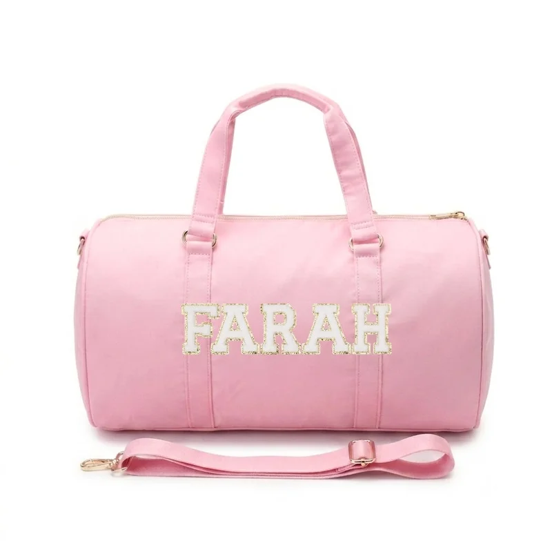 القبيلة السعيدة Baby Pink Duffle Bag