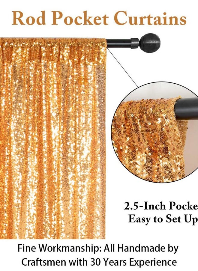 ShinyBeauty Sequin Backdrop 8x10FT Gold Sparkling Photo Background for Wedding Photography, Birthday Party, Prom Decor, Studio Props  - Image 3