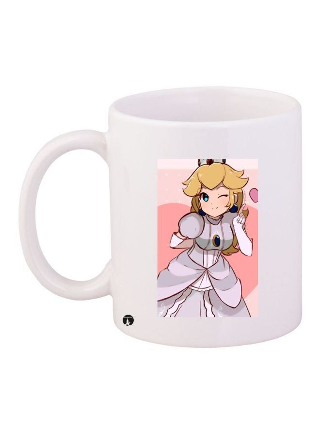 RKN Girl Printed Coffee Mug White/Pink/Yellow 11ounce - Image 1