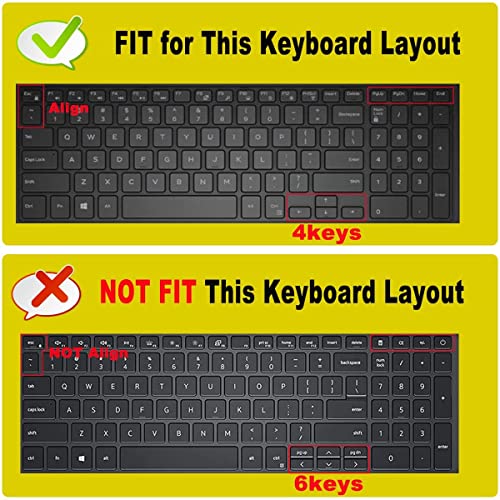 Oaky Keyboard Protector for Dell G3 G5 G7 Gaming Laptop, Dell G3 3500 3579 3590 3779, Dell G5 5500 5505 5587 5590 Keyboard Cover, Dell G7 7588 7590 7790 TPU Keyboard Protector Skin TPU - Image 2