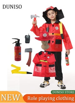 Kids Fire Chief Costume, Role-playing Fireman Gear Firefighter Costume for Kids Role Play Dress Up Toy Set with Helmet and Accessories Red, Idea Gift for Boy and Girls Ages 4-12 Years Birthday Gift - pzsku/ZE42E69512A75F26F94FDZ/45/_/1731895537/938c7893-7362-4167-80bf-36e3e464a9f9