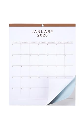 CHRIZ.Z 2026 Wall Calendar - 12" x 15" Rose Gold Foil Lettering Monthly Planning Hanging Peel Off Large Print Wall/Desk Calendar on Multi-Color Paper - January 2026 to December 2026 (3-Color) - Image 2