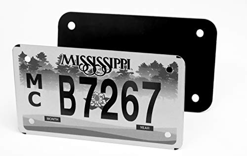 LFPartS Motorcycle Stainless Steel License Plate Frame Plate, Black (Pack of 1) - Image 3