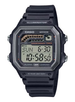 CASIO ساعة رقمية بسوار من الراتينج WS-1600H-1AV 