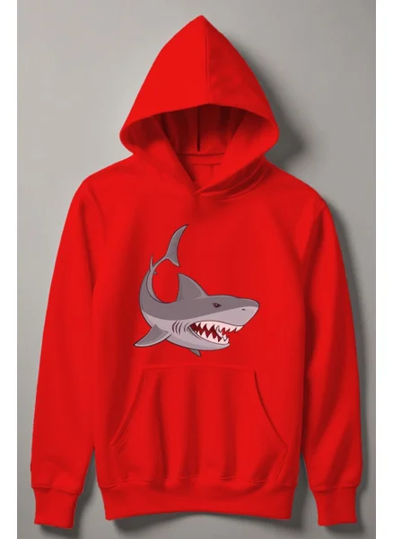 ميادا Shark Printed Hooded Kids Sweatshirt 12490