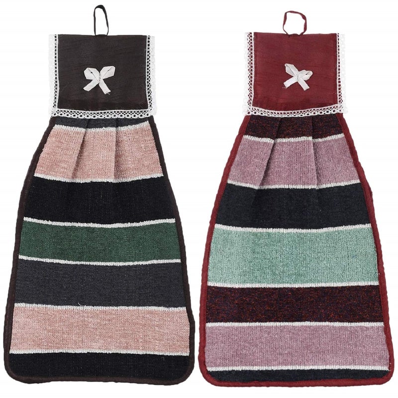 Kuber Industries Hanging Cotton 2 Pieces Cotton Washbasin Napkin/Hand Towel for Kitchen and Bathroom (Multi) - CTKTC45551 - Image 1