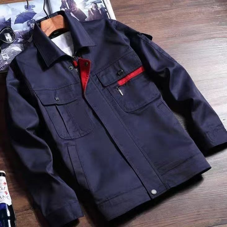 Work clothes suit men's and women's long-sleeved spring and autumn durable work factory men's and women's work clothes auto repair clothes welding clothes labor protection clothes - Image 5