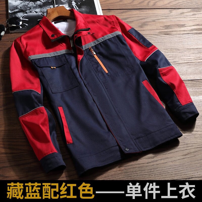 Work clothes suit men's and women's long-sleeved spring and autumn durable work factory men's and women's work clothes auto repair clothes welding clothes labor protection clothes - Image 1