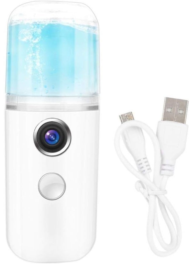 Nano Facial Mist Sprayer – 30ml Portable Face Steamer for Moisturizing & Hydration – USB Rechargeable Atomization Device for Skin Refreshing, Face Care, Travel & Home Use - Image 1