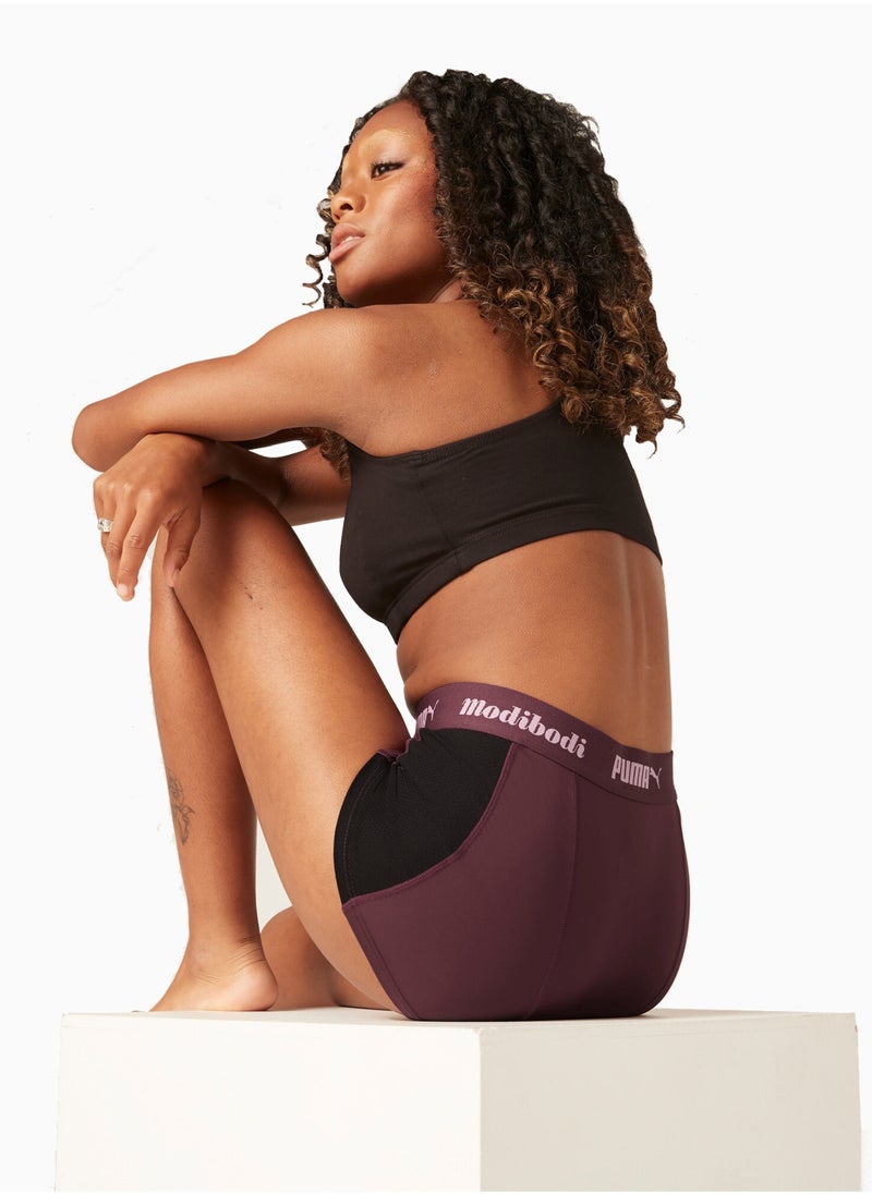 PUMA x Modibodi Womens Active Boyshort (Moderate-Heavy)  - Image 4