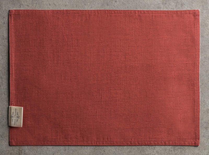 Maison d' Hermine Placemats 100% CottonSet of 4 Dinner Placemat  Decorative Washable Cloth Placemat  Dining  Buffet Parties & Camping  Holy Jouy - Red - Thanksgiving/Christmas - Image 2