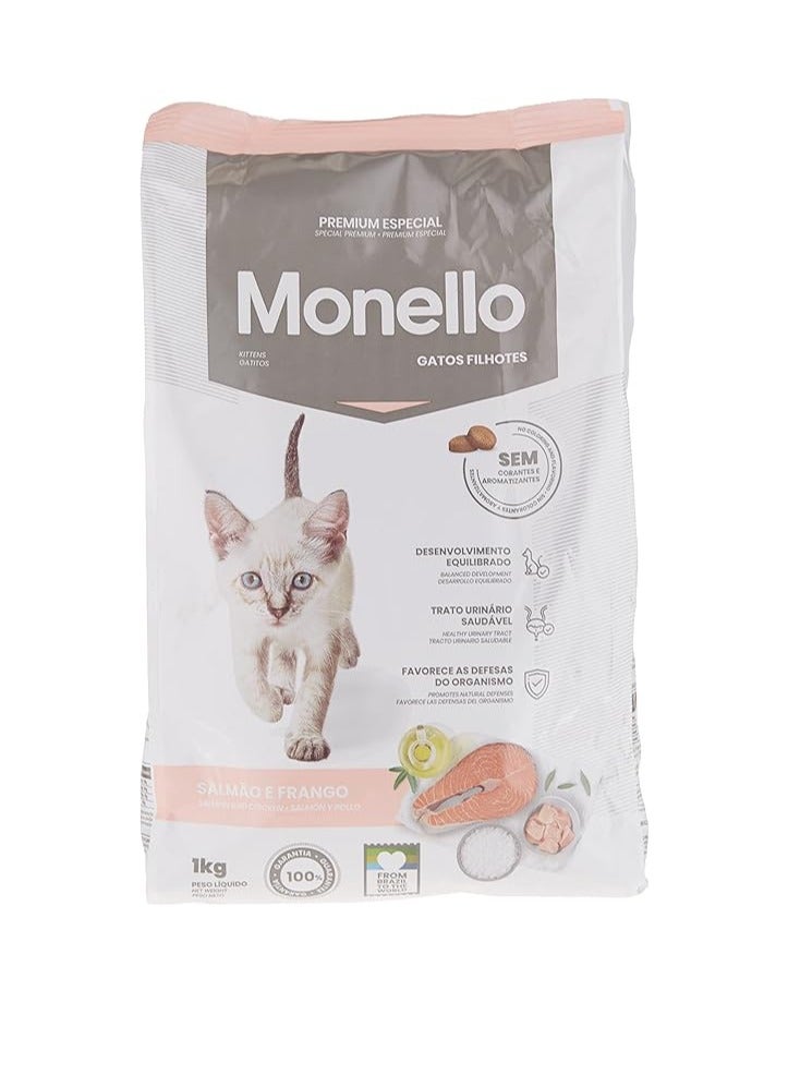 MONELLO KITTENS GATITOS SALMON AND CHICKEN CAT DRY FOOD