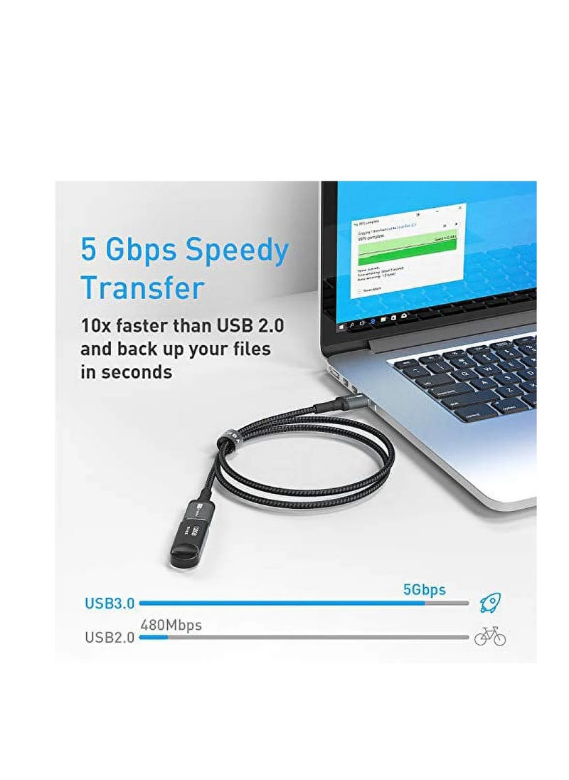 Terabyte - USB Extension Cable 5Mtr,USB A Male to Female Extension Cord USB 3.0 Extender 5Gbps Data Transfer Compatible with Webcam, Phone, USB hub, Mouse, Keyboard, Hard Drive, Headset, - Image 1