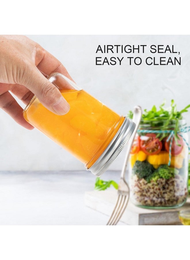 SPANLA Mason Jars 8 oz, 24 Pack Canning jars 8 oz Jelly Jars With Regular Lids and Bands, Half Pint Glass Jars Ideal for Jam, Honey, Wedding Favors, Shower Favors, Baby Foods - Image 4