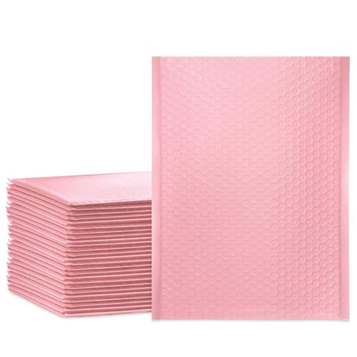 UCGOU Large Bubble Mailers 9.5x14.5 Inch Light Pink 25 Pack Poly Padded Envelopes Large #4 Mailing Packages Opaque Packaging Postal Self Seal Adhesive Waterproof Boutique Shipping Bags for Clothes - Image 1