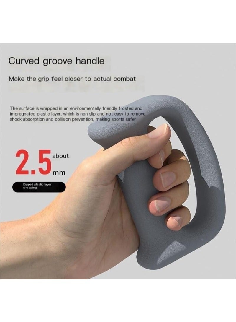 دمبلز D Grip أوزان يد ممتازة للرجال والنساء لملاكمة الظل، وتدريب الملاكمة والفنون القتالية المختلطة، وتمارين القلب، والتمارين الهوائية، وتمارين اللياقة البدنية للقوة والسرعة والقوة المتفجرة