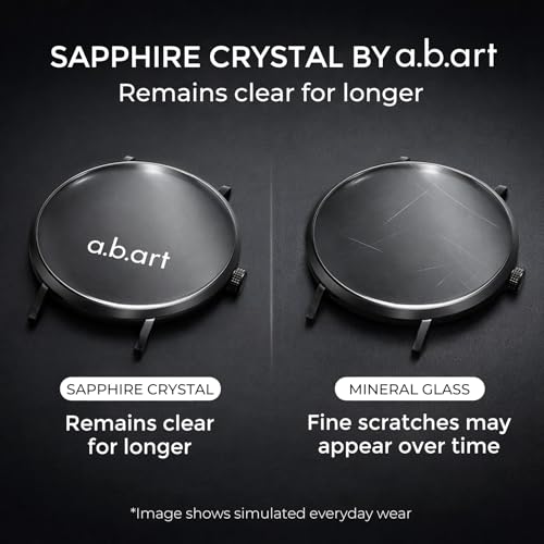 a.b.art Men's Watch, Swiss Parts Ronda Quartz Movement, Sapphire Crystal, Milanese Mesh Band, Ultra-Thin Design, Minimalist Bauhaus Style, 41mm Black Dial (FD41-265-1S-1) - Image 4