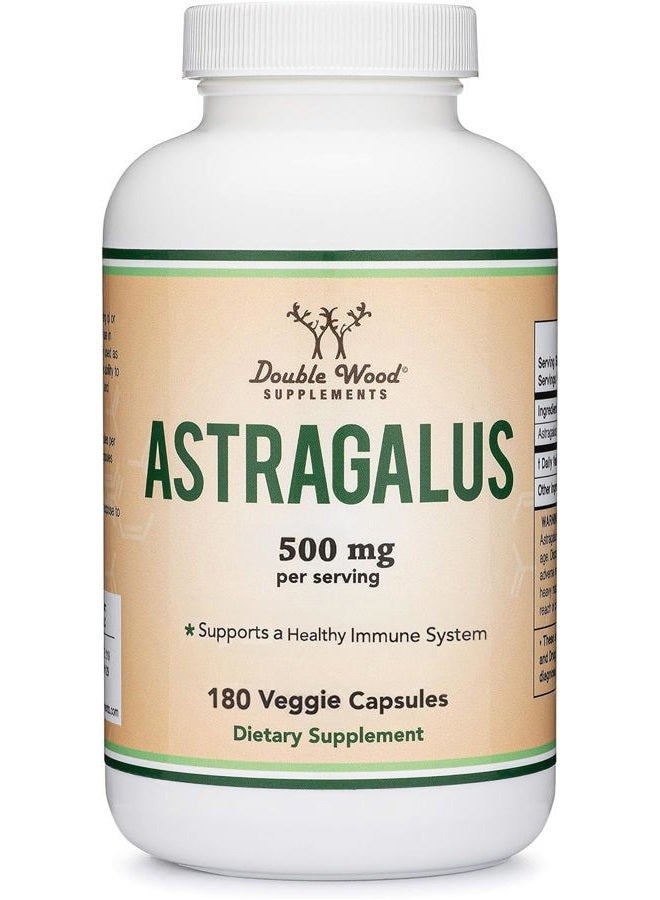 Double Wood Supplements مقوي المناعة أستراجالوس 500 ملغ 180 كبسولة - غني بالفلافونويدات والبوليسكاريد - غير معدّل وراثيًا، خالي من الغلوتين، مختبر من طرف ثالث - Image 5