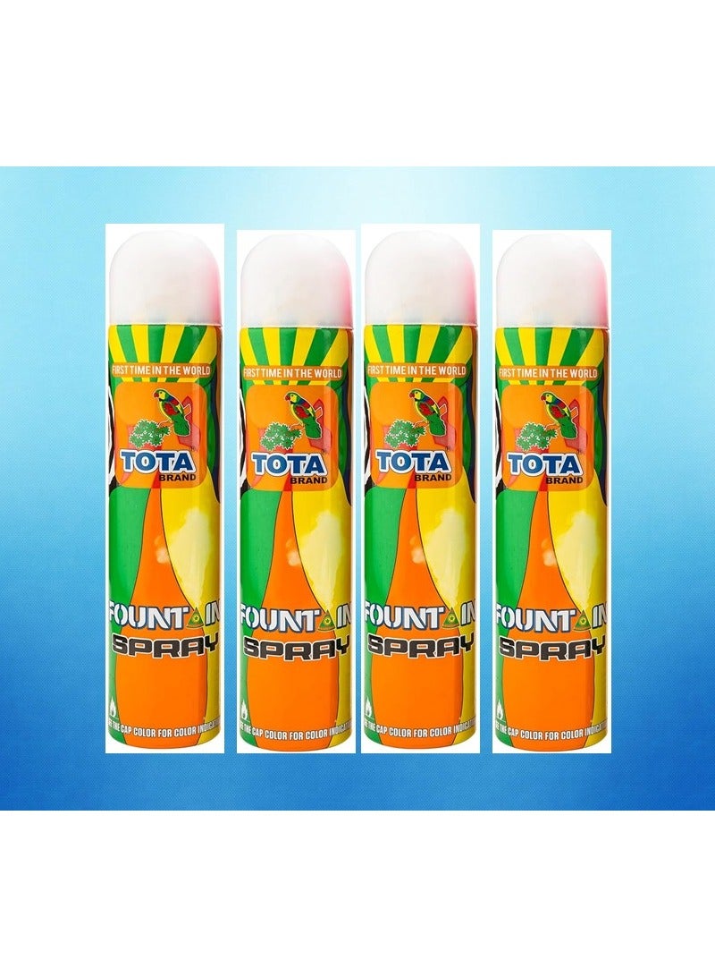 TOTA نافورة الثلج للكشف عن الجنس - عبوة من 4 (300 جرام لكل منها) | آمنة وخالية من الدخان | للاستخدام الداخلي والخارجي | حفلة استقبال المولود وحفلة الكشف عن الجنس - Image 1