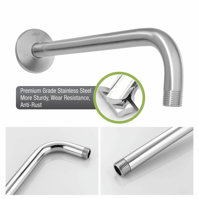 Lipka Stainless Steel Shower Arm Full Bend Round 24 Inches - Image 4