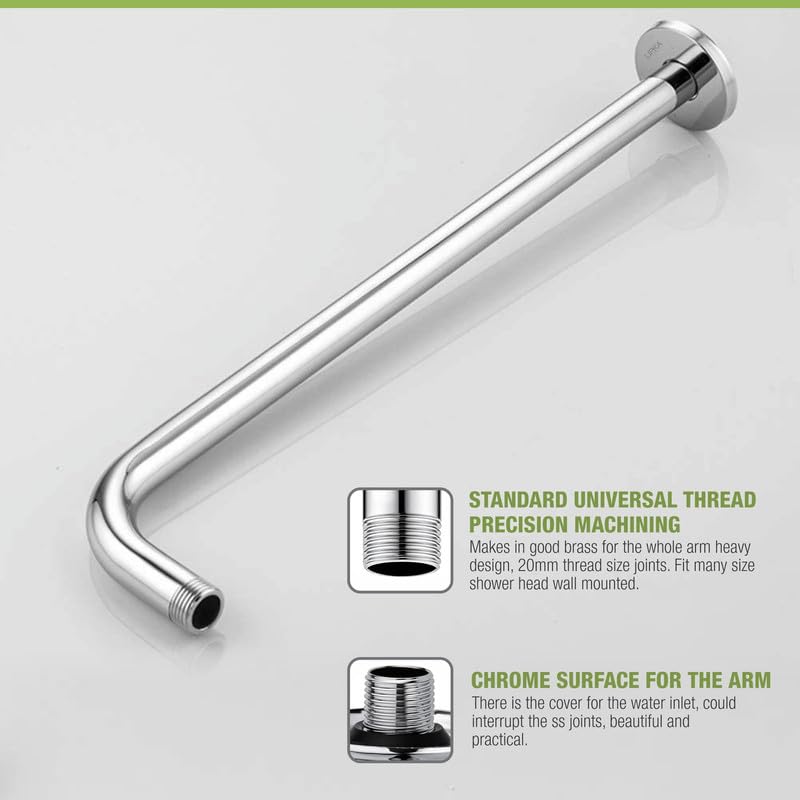 Lipka Stainless Steel Shower Arm Full Bend Round 24 Inches - Image 3