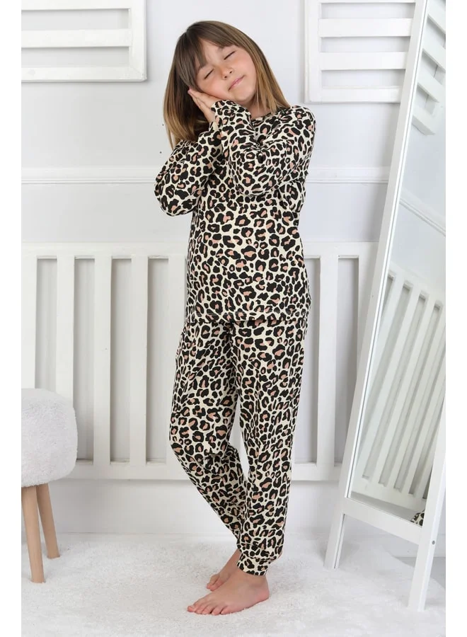 zuzunga Little Sleep Hunter - Wild Comfort Series Leopard Printed Girls' Pajama Set.