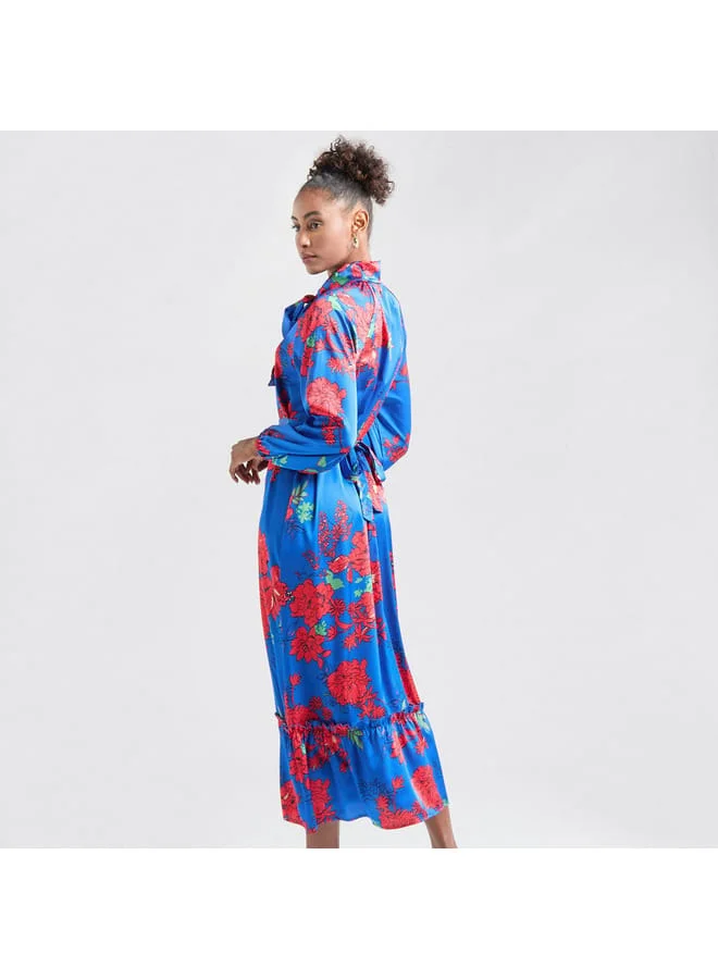 Splash FAV Floral Belted Midi Dress