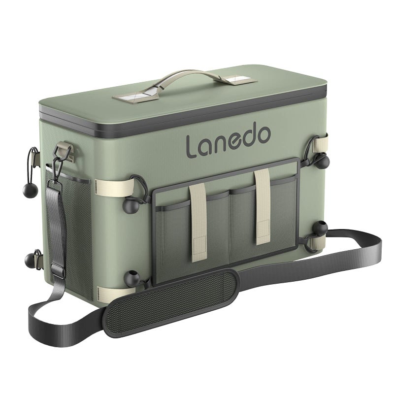 Lanedo 34-Can Multi-Functional Collapsible Soft-Sided Cooler - Leak-Proof Beach Cooler, Portable Ice Chest, and Travel, Food Shopping, Camping, Kayaking, Fishing, Multi-Person Lunch Bag! - Image 1