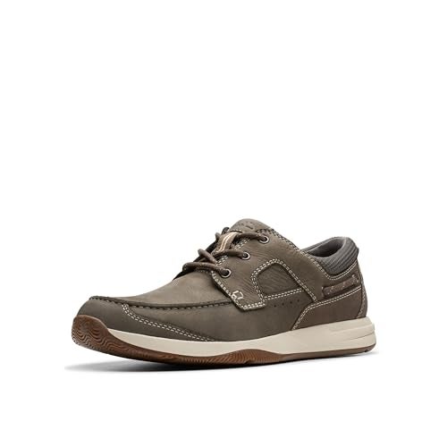 clarks حذاء قارب مزود بأربطة للرجال من كلاركس، لون توب، مقاس 13 - Image 1